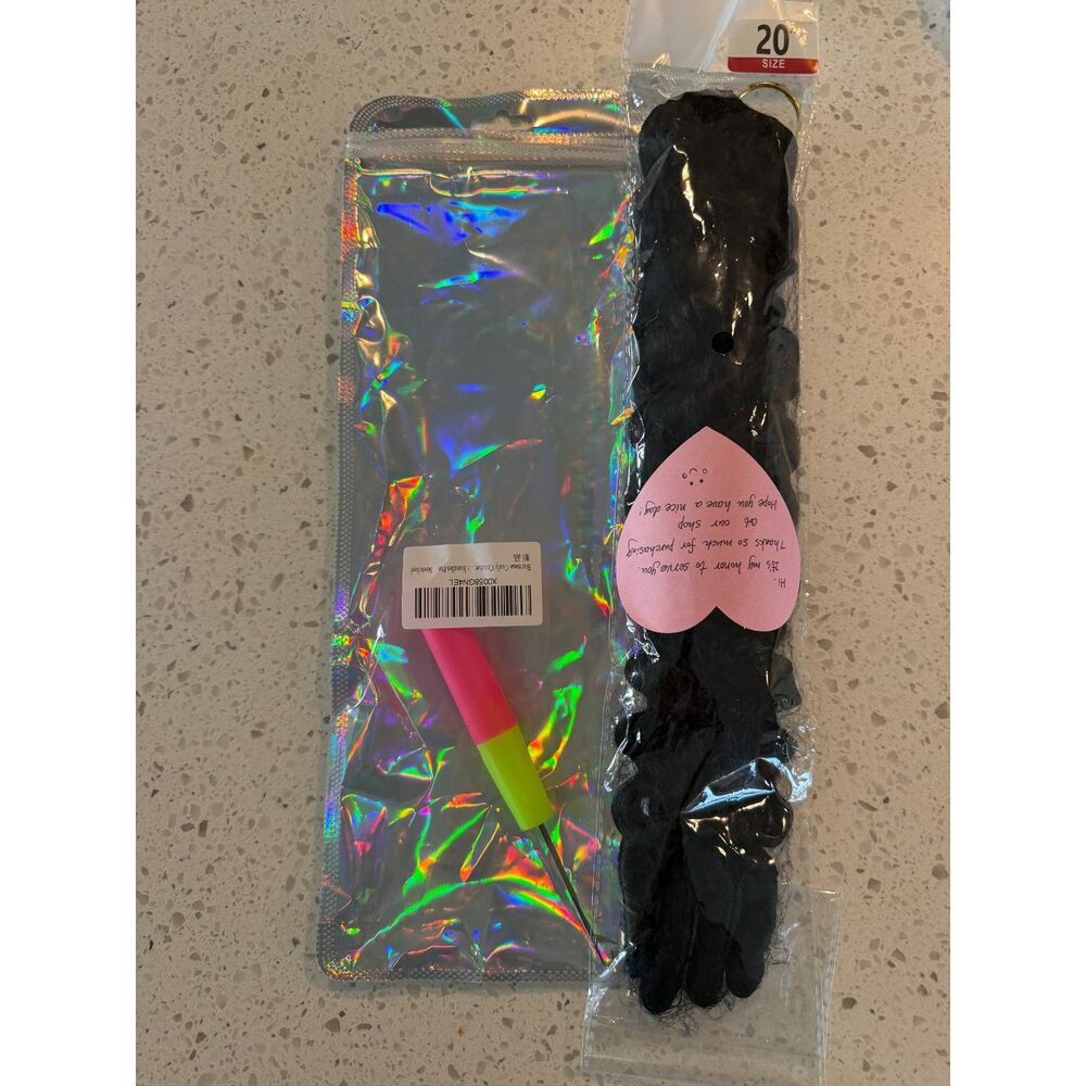 20in Burmese Curly Pre-Looped Crochet Human Hair Feather Bundle Pre-Stretched